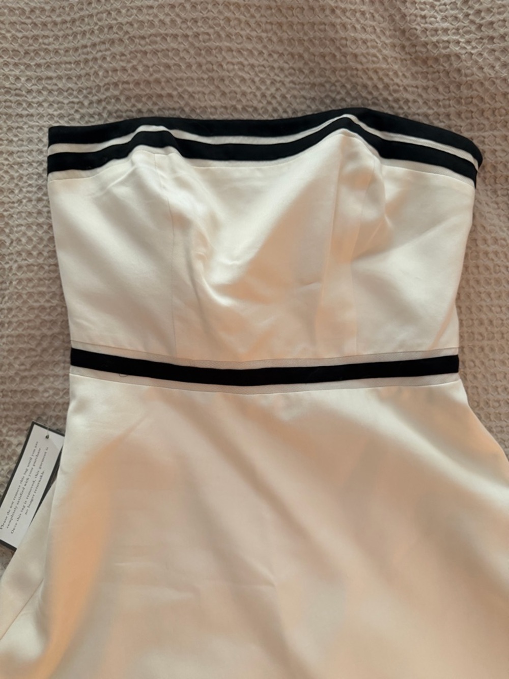 Ann Taylor Cream Dress with Black Trim - Picture 6 of 8